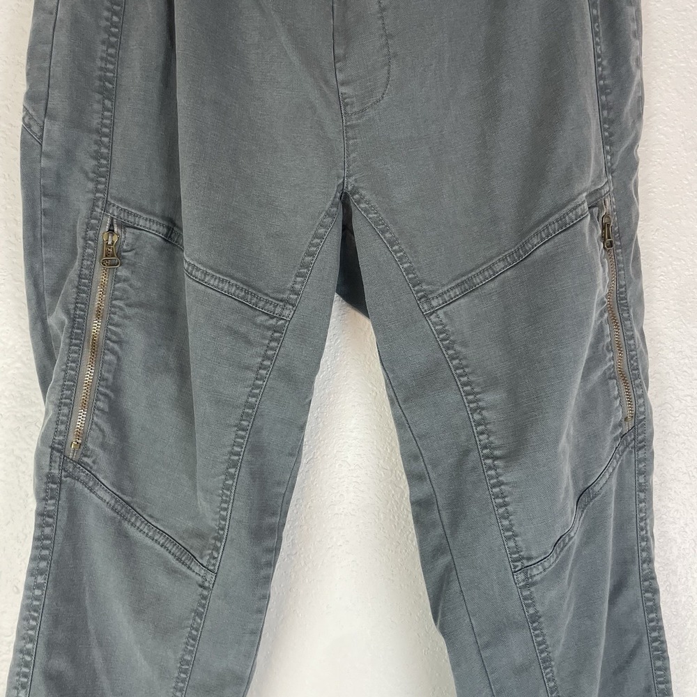 XCVI Pants Womens Large Cropped Utility Boho Pull-on Gray Gorpcore Granola L - Picture 2 of 8
